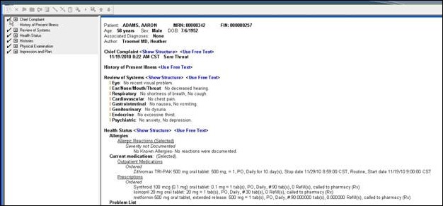 Cerner Computer Charting System